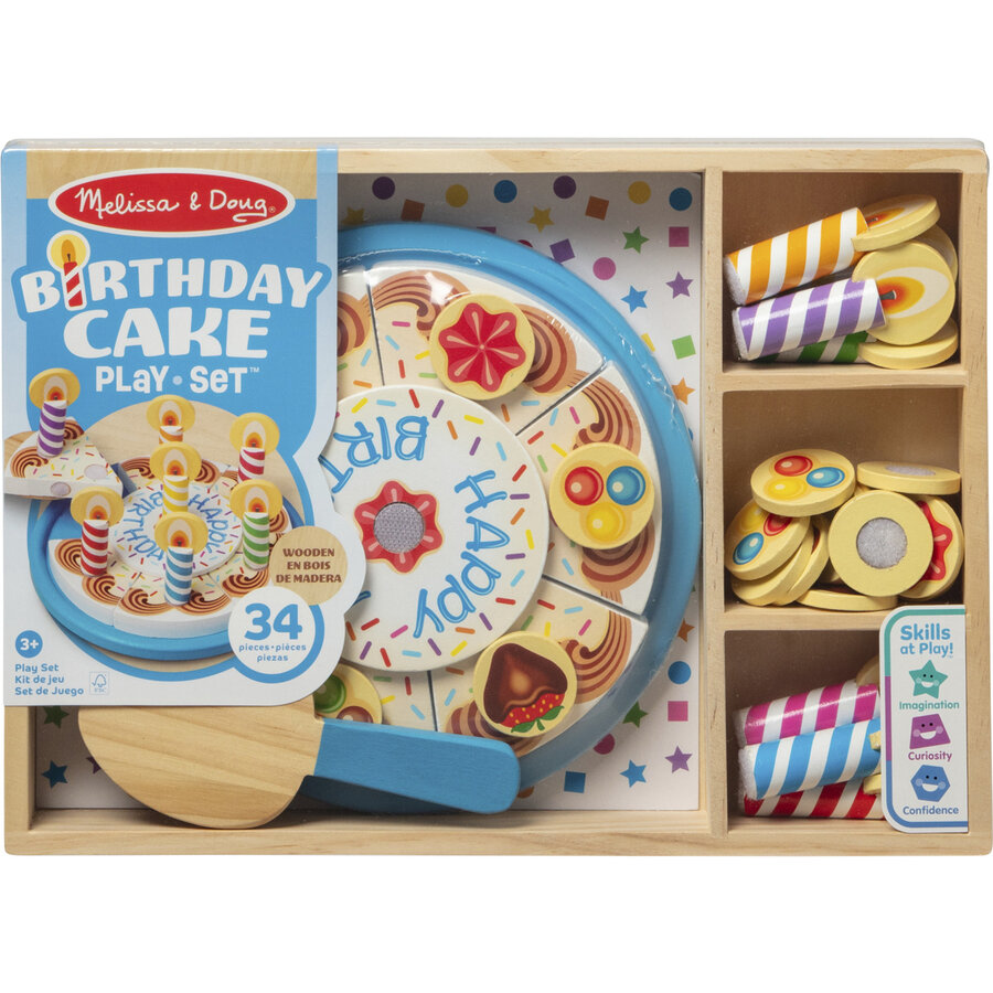 Spin Master Melissa & Doug - Wooden Birthday Cake, Play Kitchen