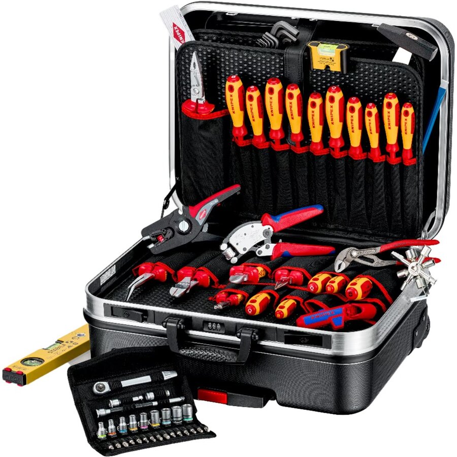 tool case BIG Basic Move ElektroPlus, 68-piece, tool set black, with tool assortment for electricians