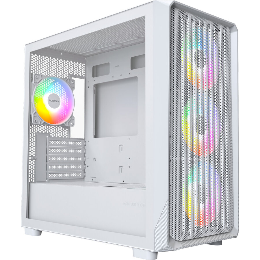 X5M, tower case white, tempered glass