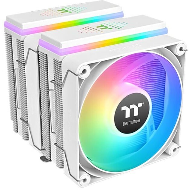 ASTRIA 600 ARGB Lighting CPU Cooler - White, CPU cooler white, 120 mm