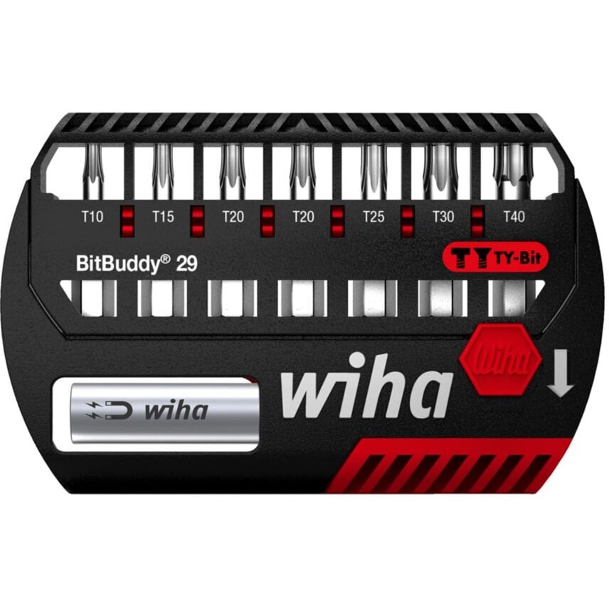 BitBuddy TY-Bits 29mm, 8-piece black/red, TORX bit set