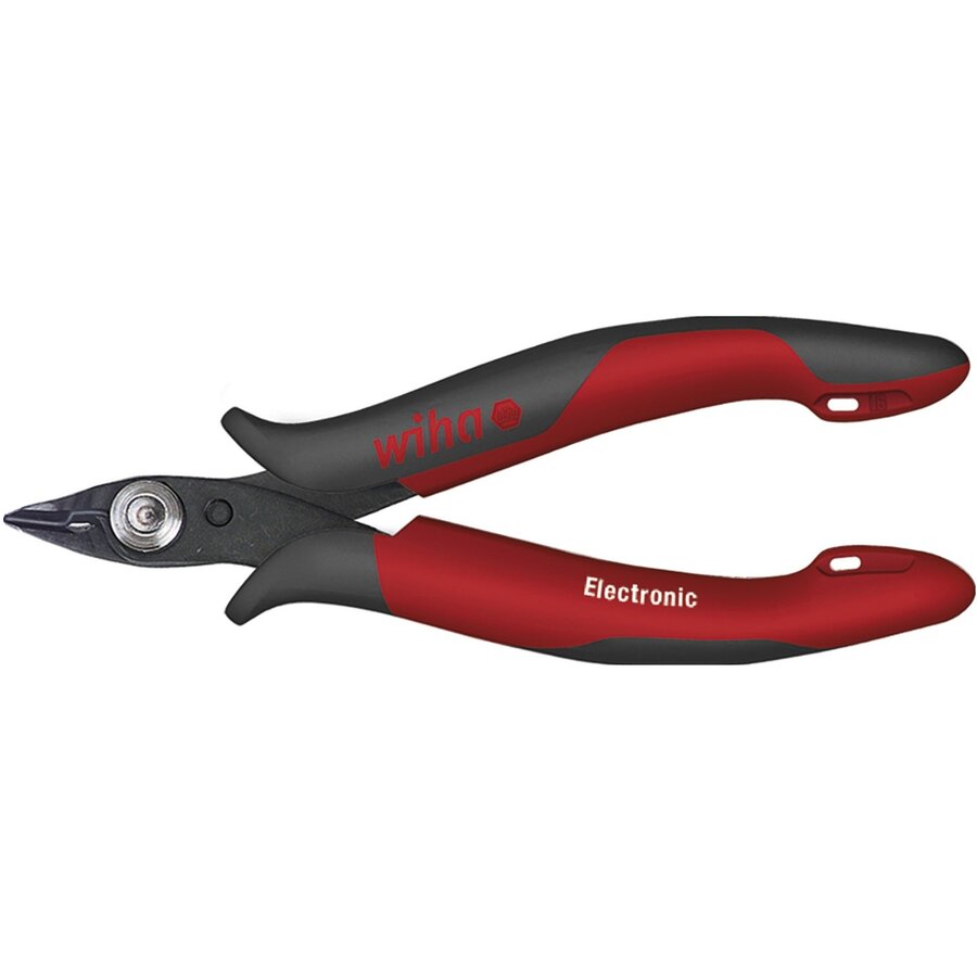 Electronic side cutters, cutting pliers red/black