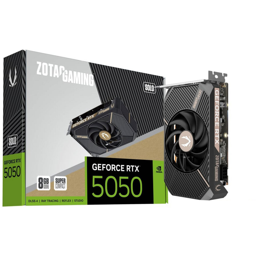 Placa video GeForce RTX 5050 SOLO 8GB, graphics card DLSS 4, 3x DisplayPort, 1x HDMI 2.1