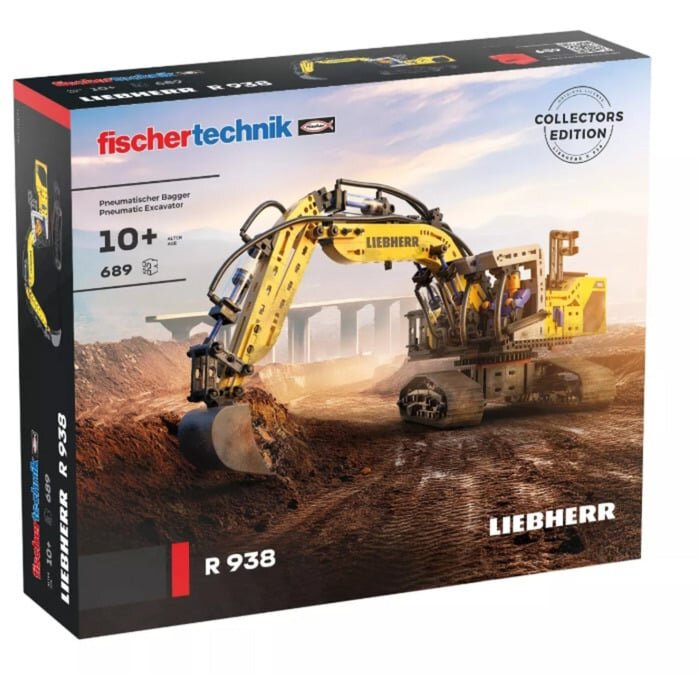Jucarie Liebherr R 938 Pneumatic Excavator, construction toy