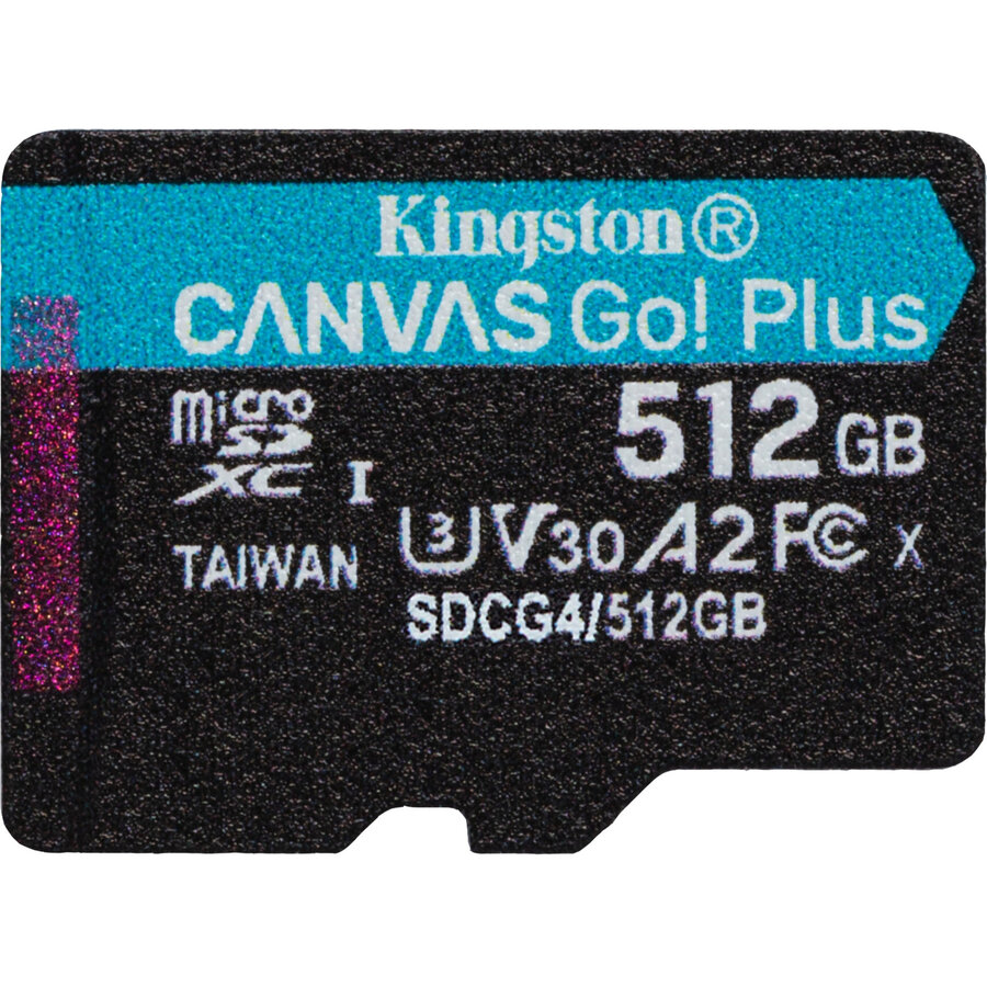 Card Canvas Go! Plus 512 GB microSDXC memory card, black, UHS-I U3, Class 10, V30, A2