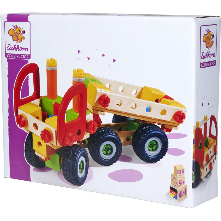 Eichhorn Constructor Trucks, construction toy 135 pieces