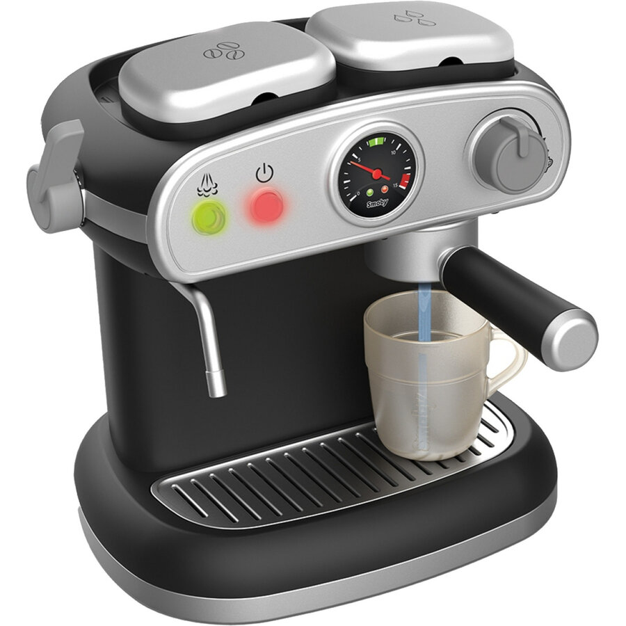 Smoby Espresso Coffee Machine, Role Play Black/Silver