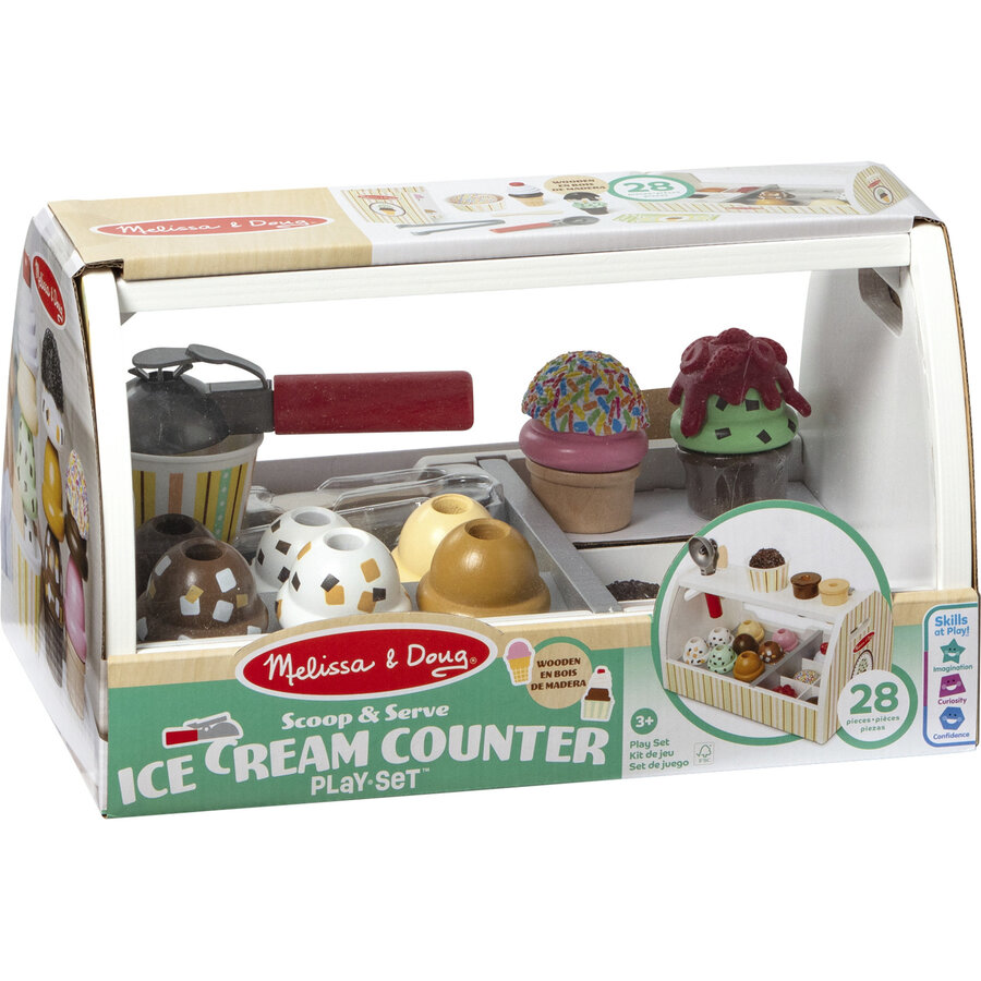 Spin Master Melissa & Doug - Scoop & Serve Ice Cream Counter, Play Kitchen