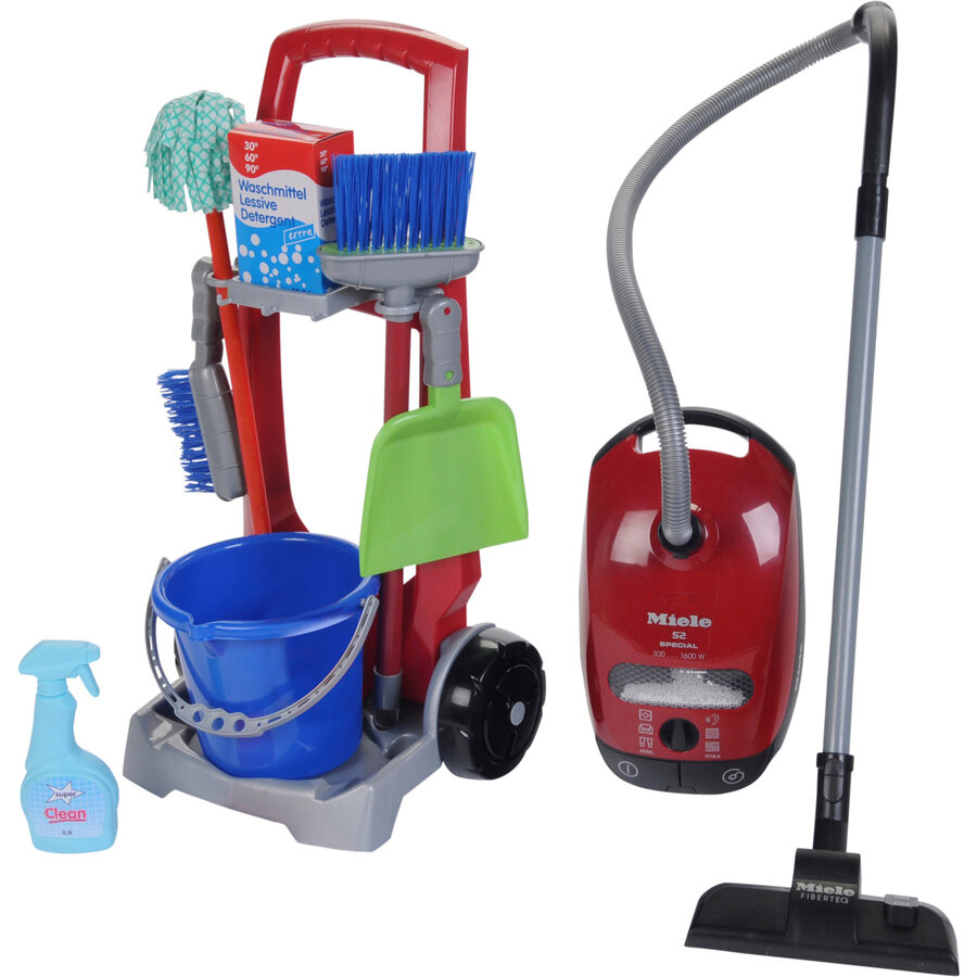 Theo Klein Miele - Vacuum cleaner with cleaning cart, children's household appliance