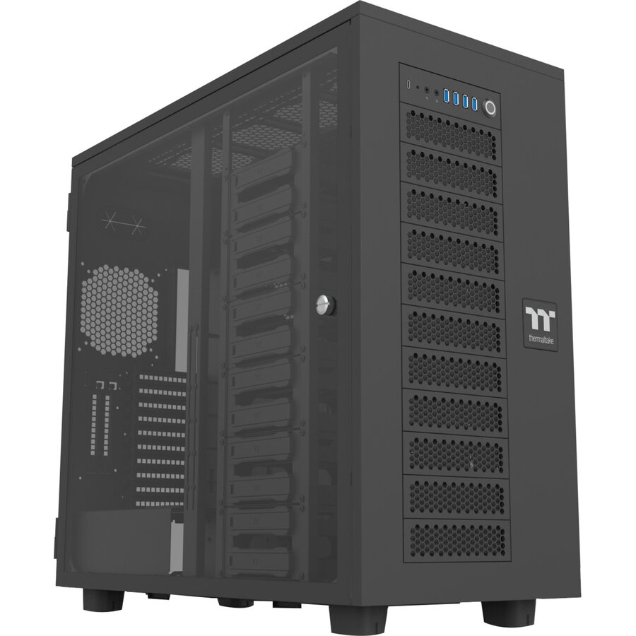 Carcasa AX700 TG, Big Tower Case Black, Tempered Glass, XL-ATX