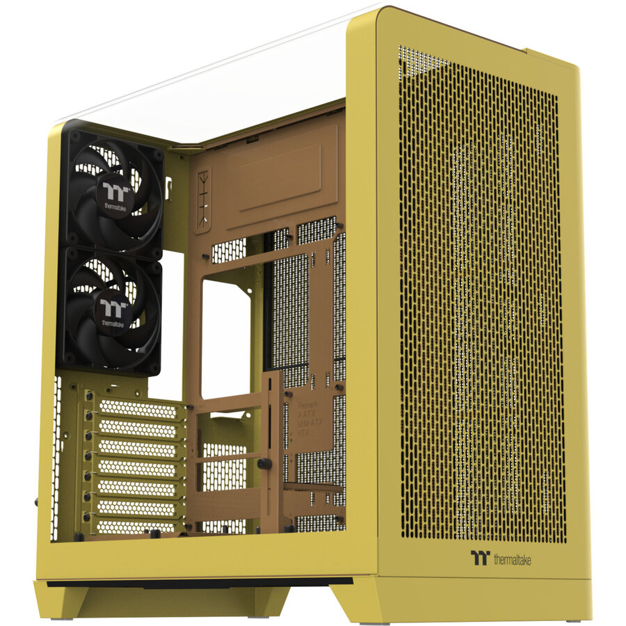 Carcasa View 390 Air, tower case yellow, tempered glass