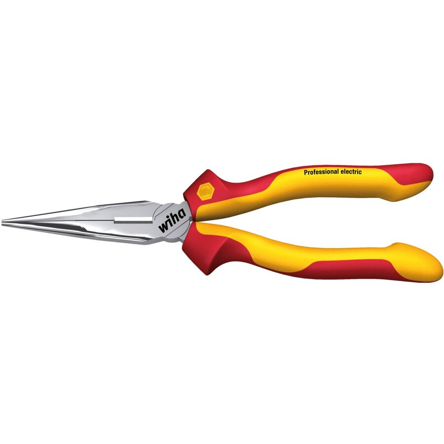 snipe nose pliers Professional electric, gripping pliers red/yellow, with side cutters, straight shape