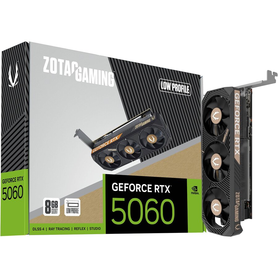 Placa video GeForce RTX 5060 Low Profile, graphics card DLSS 4, 3x DisplayPort, 1x HDMI 2.1