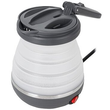 Fierbator Plastic 0.6L  Silicon Travel Alb