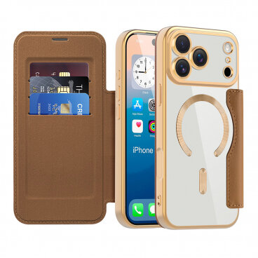 Husa Techsuit MagSafe Apple iPhone 17 Pro Max SmartMag Book Maro