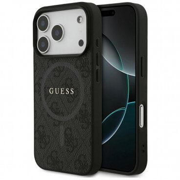 Husa Guess MagSafe Apple iPhone 17 Pro 4G Ring Classic Logo Negru