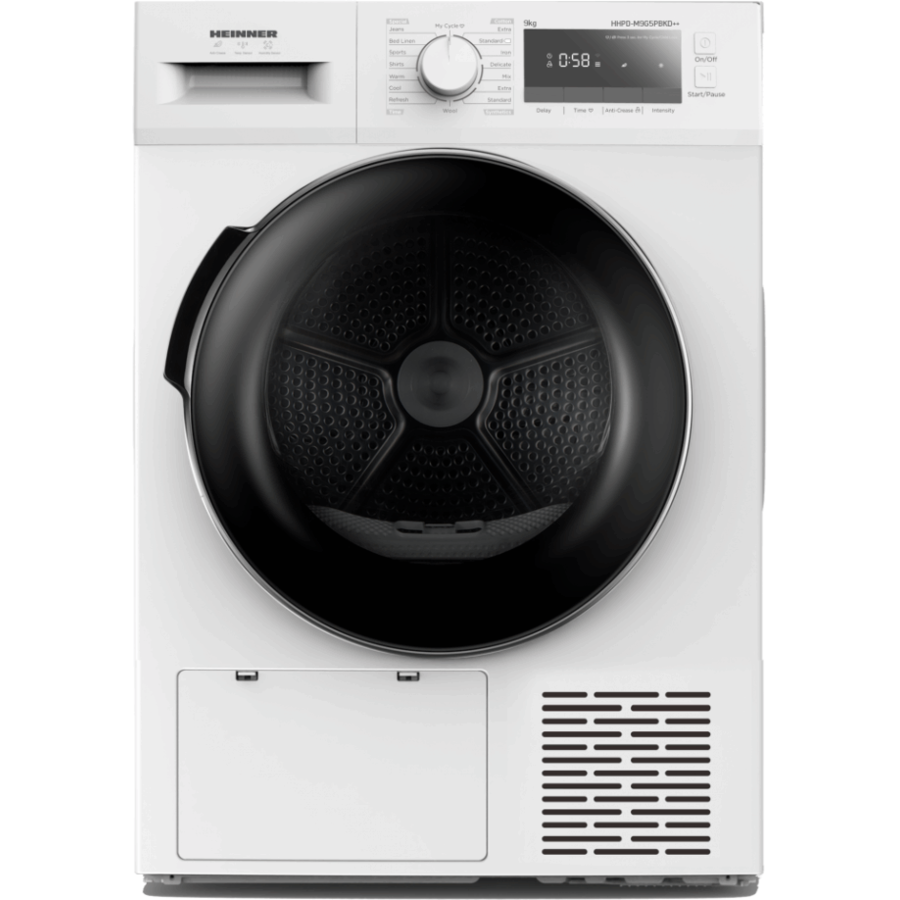 Uscator de Rufe HHPD-M9G5PBKD++ cu Pompa de Caldura 9Kg Clasa D 16 Programe Alb