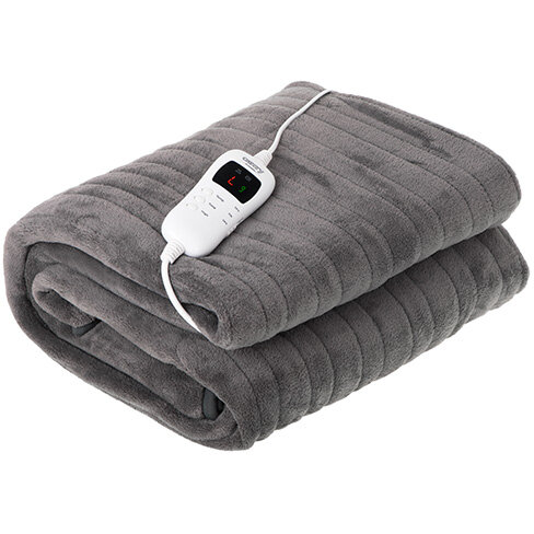 Patura Electrica cu Incalzire Timer Super Soft Gri