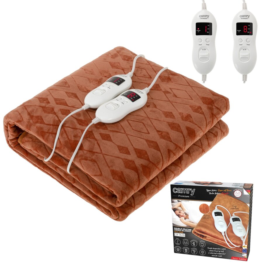 Patura Electrica cu Incalzire Timer 8 Niveluri de Incalzire