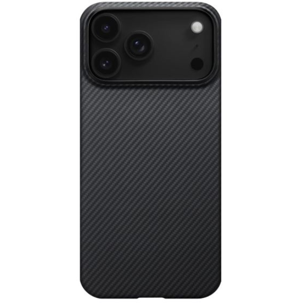 Husa Ultra Slim cu Magnetic Ring Pitaka Compatibilă cu iPhone 17 Pro Max Negru/Gri