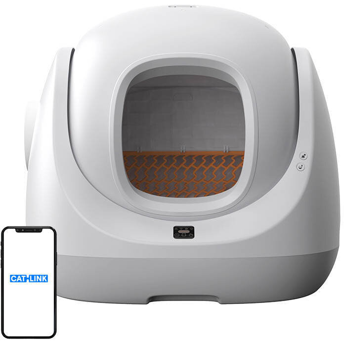Litiera Smart pentru Pisici Catlink BayMax Lite cu Autocurățare Volum 65L Control prin Aplicație Alb