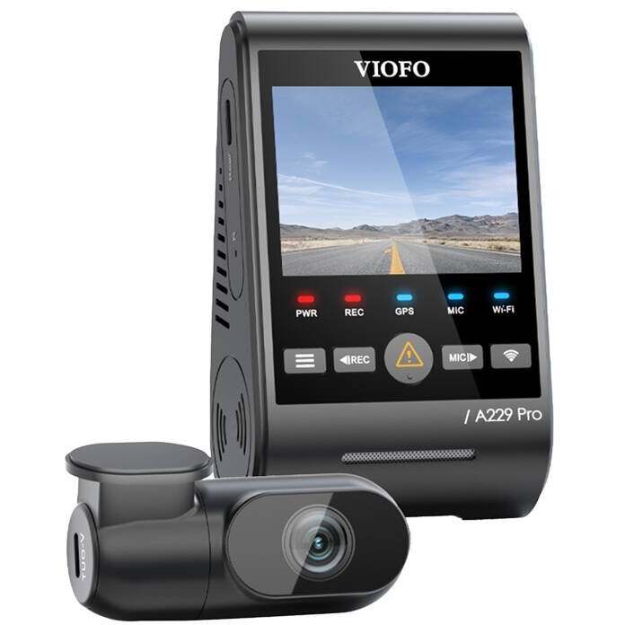 Camera Auto Duala A229 PRO 2CH 4K + 2K Wi-Fi GPS Integrat Negru