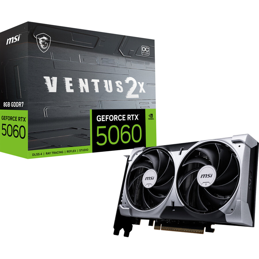 Placa video GeForce RTX 5060 VENTUS 2X OC 8G, graphics card DLSS 4, 3x DisplayPort, 1x HDMI 2.1