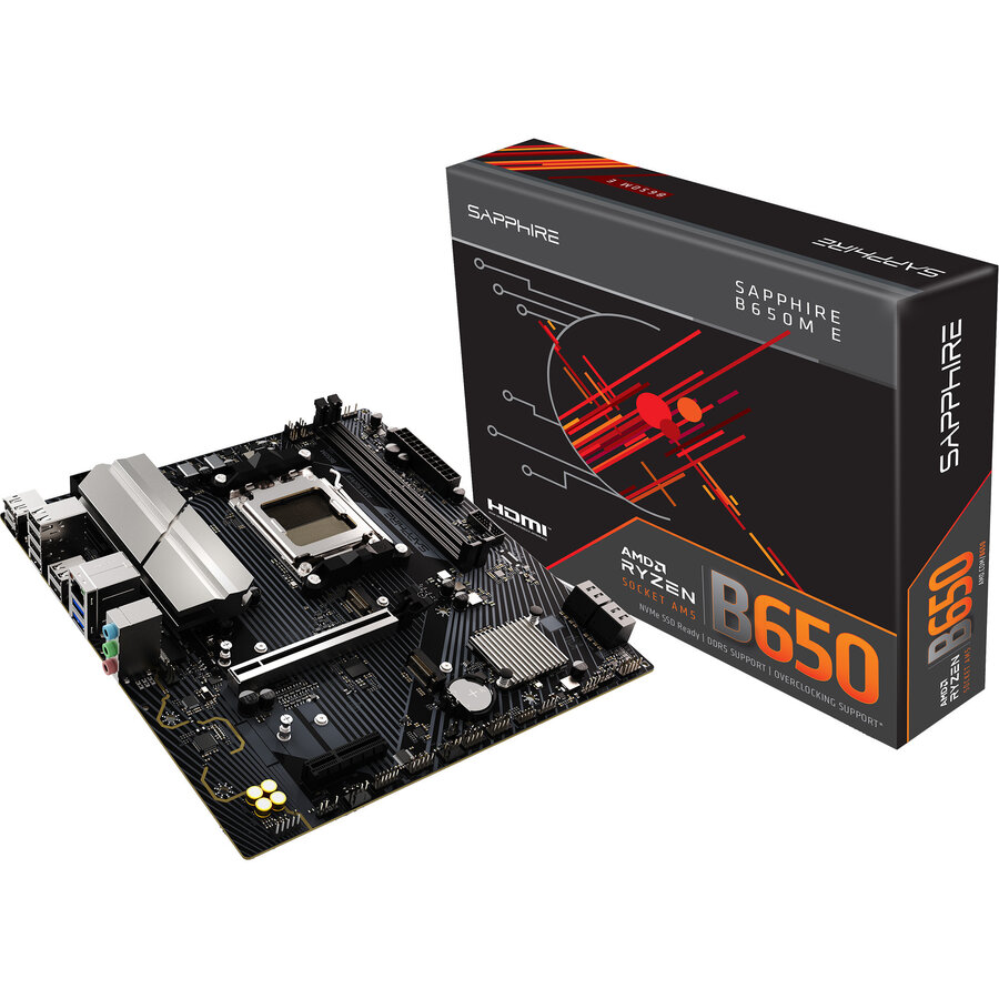 Placa de baza Sapphire B650M-E, AM5, DDR5, mATX - imagine 2
