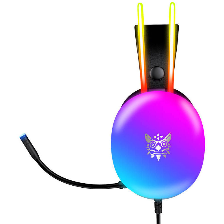 Căști Gaming cu Fir Onikuma X25 Microfon Iluminare LED RGB Negru — imaginea 4