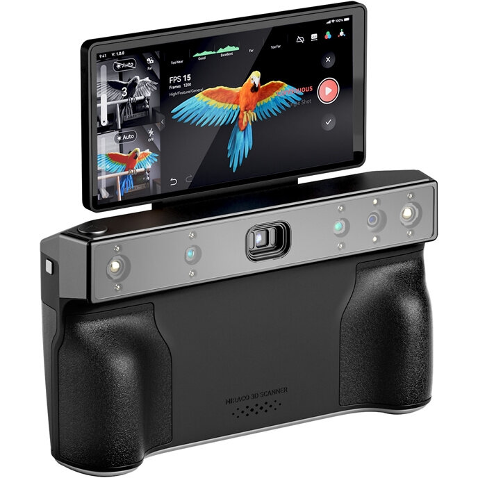 Scanner 3D Miraco Pro Ecran AMOLED 6Inch 2K Camera RGB 48MP RAM 32GB eMMC 256GB Wi-Fi 6 IP45 Negru