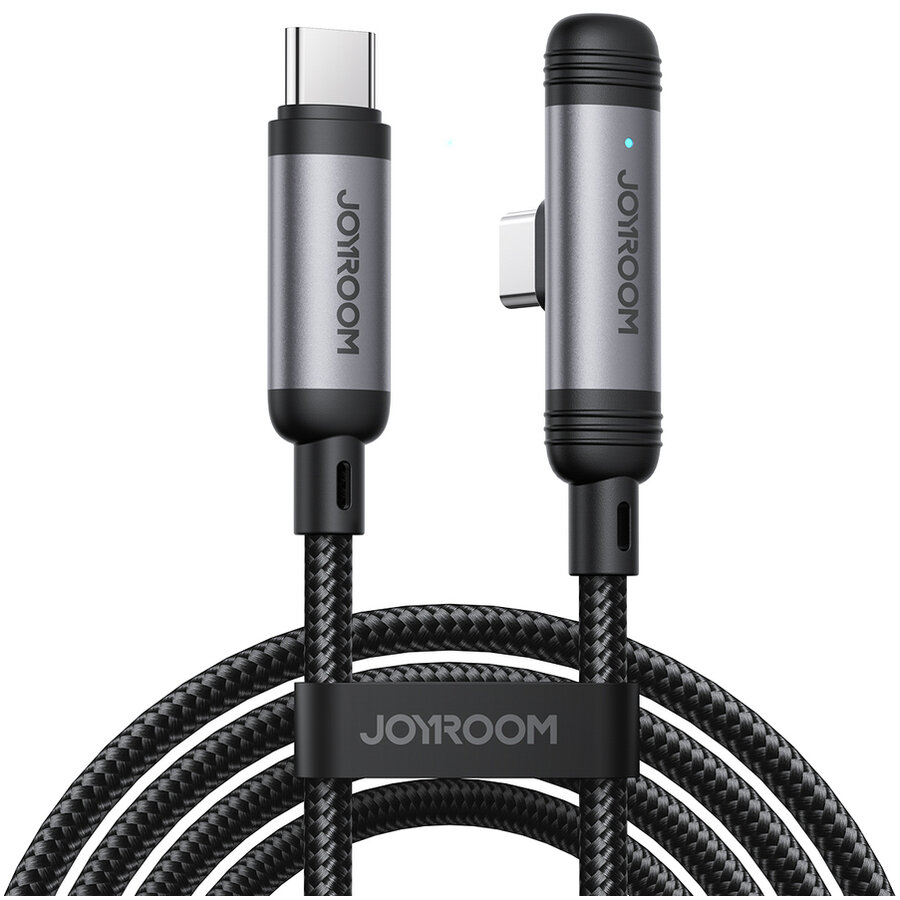 Cablu pentru incarcare si transfer de date Joyroom S-A56 EnjoyX, USB-C la USB-C, 60W, 1.2m, Negru - imagine 2