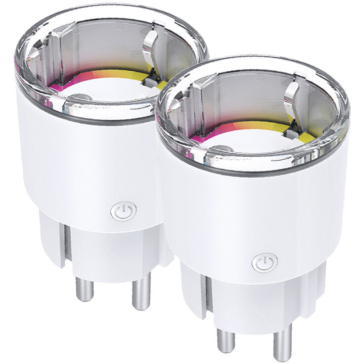 Set 2 Prize Inteligente EP2-Z-2 Monitorizarea Energiei Compatibila cu ZigBee Control prin Amazon Alexa / Google Assistant / Tuya Smart / Smart Life Putere 2300W 10A WiFi Alb