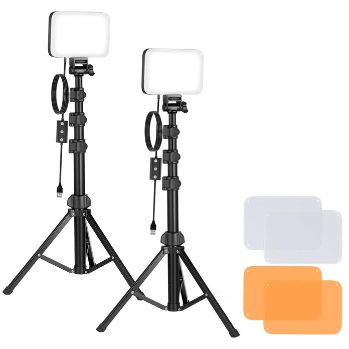 Kit Iluminare Studio BP66 2 Lampi LED + Set Filtre + 2 Trepiede