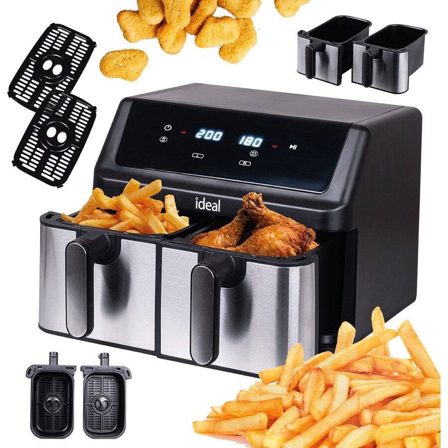 Friteuza IDEAL Fara Grasimi 9L 8 Functii Negru