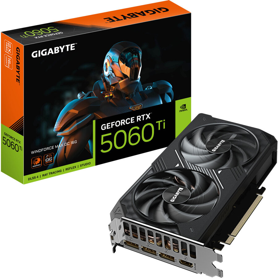 Placa Video GeForce RTX 5060 Ti WINDFORCE MAX OC 16GB GDDR7 128-bit DLSS 4.0