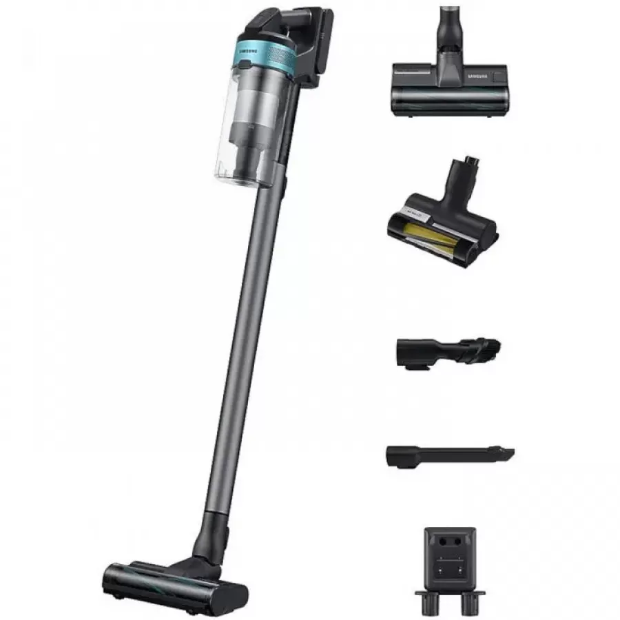 Aspirator Vertical Samsung Jet 75E Pet VS20B75AGR1 550W Afișaj LED 0.8L Autonomie 60 Minute Negru/Verde