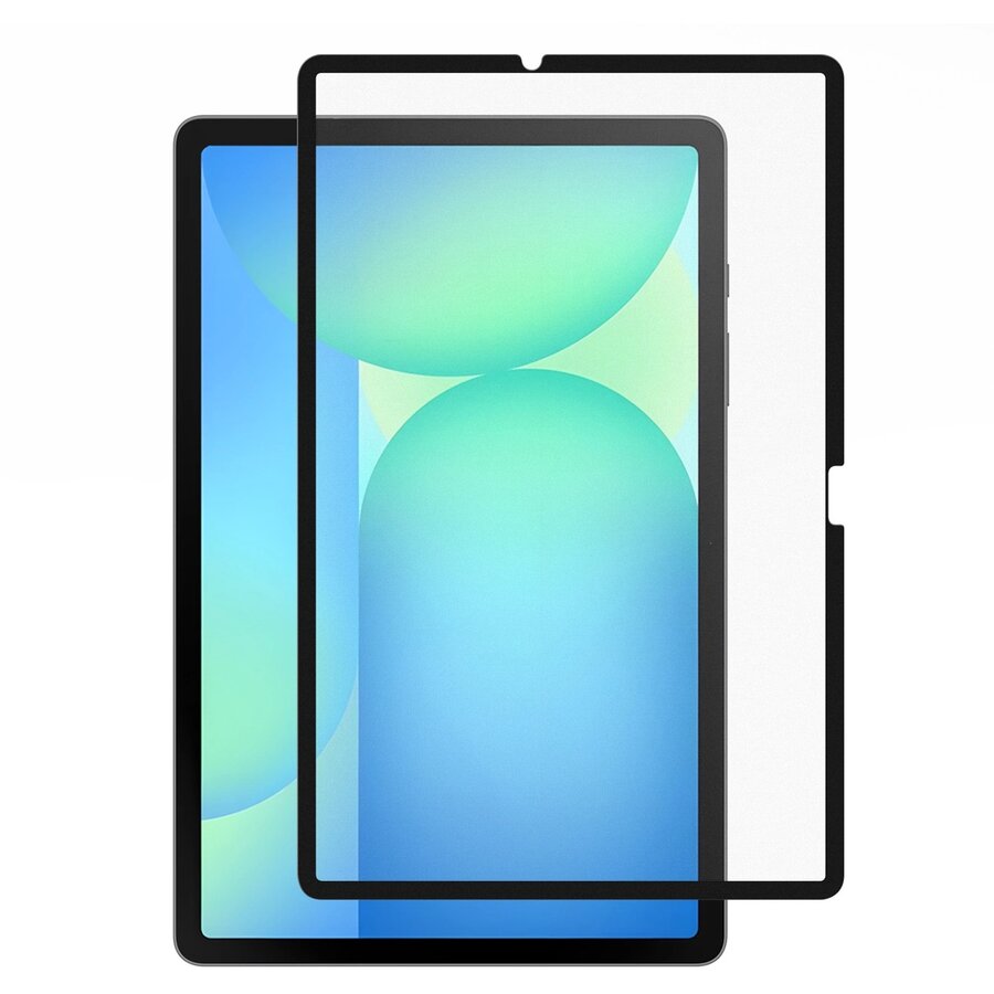 Folie protectie tableta Folie protectie Dux Ducis Naad Paperlike cu rama neagra compatibila cu Samsung Galaxy Tab S10 FE Plus Negru