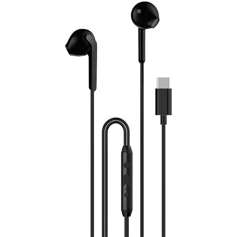 Casti audio cu microfon Dudao X3C Plus, In-ear, Control pe fir, USB-C, Lungime cablu 1.2m, Alb - imagine 2