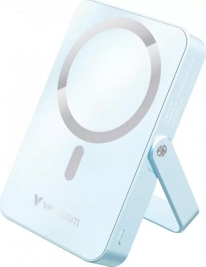 Acumulator Extern Verbatim Charge n Go 10000mAh Suport MagSafe Wireless 1x USB-C Albastru