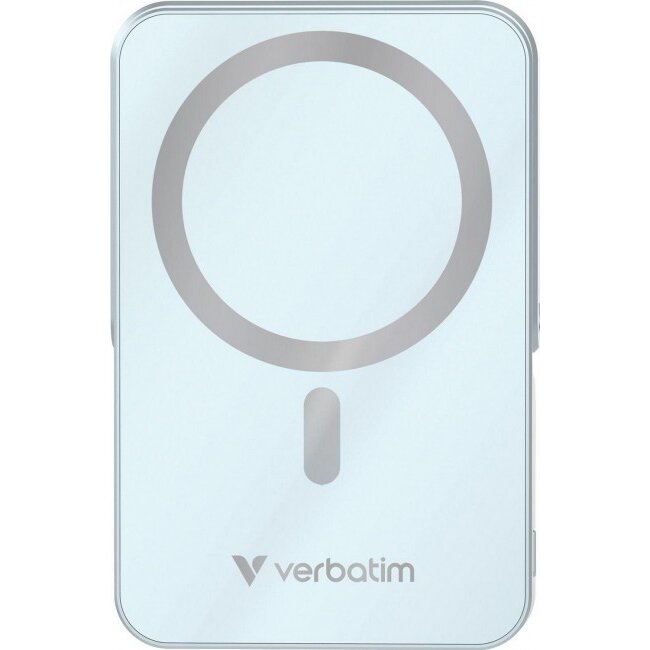 Acumulator Extern Verbatim Charge n Go 10000mAh Suport MagSafe Wireless 1x USB-C Albastru — imaginea 4