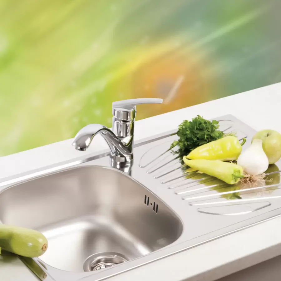 Chiuveta Bucatarie Metalac Luna Flex 1D 770 x 435MM Gaura Sifon 90MM Inox