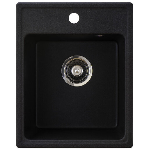 Chiuveta Bucatarie xQuadro 40 Granit 400 x 500MM Sifon 90MM Negru
