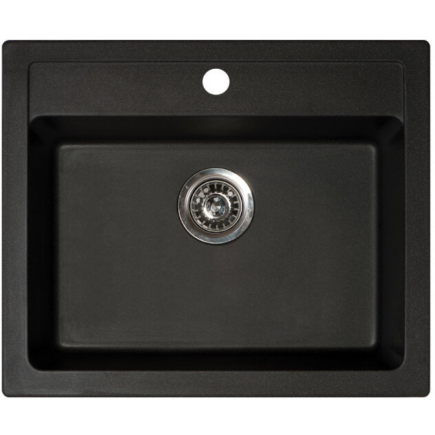 Chiuveta Bucatarie xQuadro 60 Granit 600 x 500MM Sifon 90MM Negru