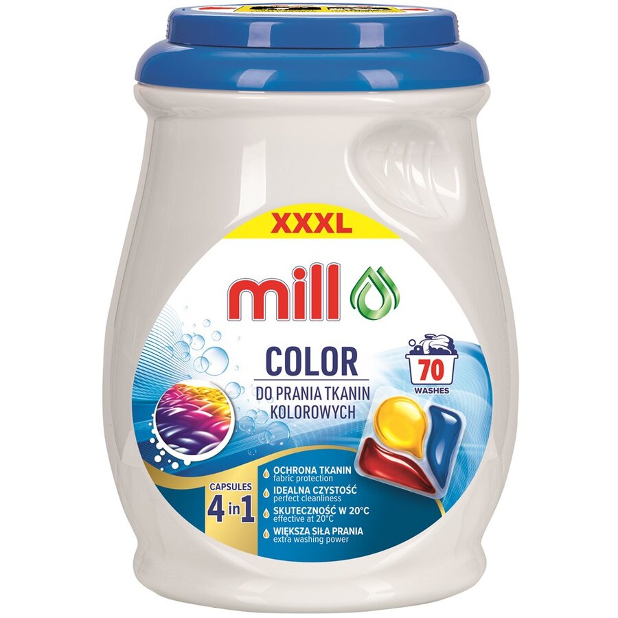 Detergent pentru Rufe Colorate MILL PROFESSIONAL 70 Capsule