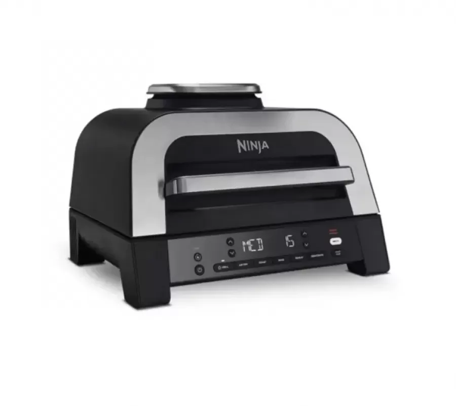 Grătar Electric și Airfryer Ninja Foodi Smart XL AirGrill DG551EU 1760W Funcție Friteuza Aer Cald 40°- 260°C 6 Funcții Negru/Argintiu
