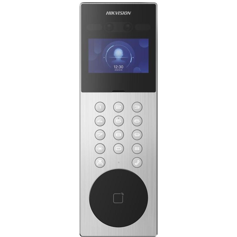 Post exterior pentru videointerfon TCP/IP Hikvision, recunoastere faciala, ecran touch 4.3 inch, 2x FULL HD, IP65, DS-KD9203-ME6 - imagine 4