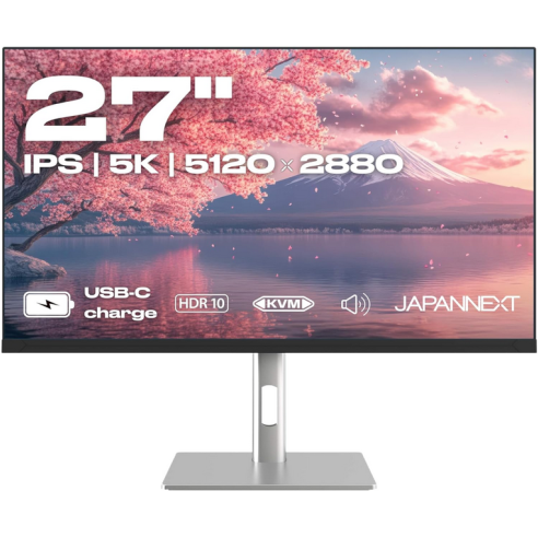 Monitor JN-IPS275K-HSPC9 27Inch IPS 5K (5120x2880) Blue Light Filter G-Sync/FreeSync USB-C PD 90W Negru/Gri