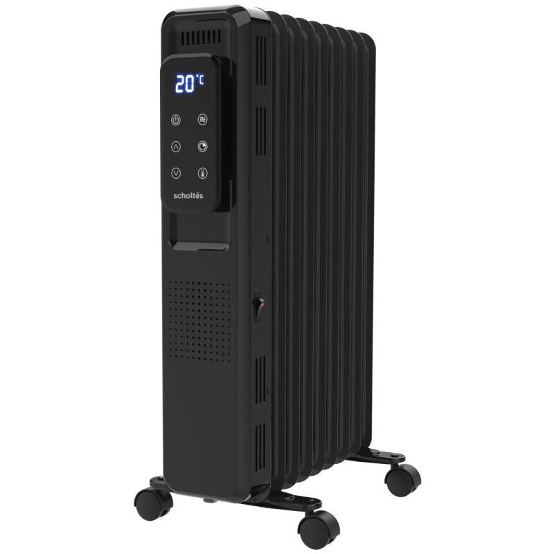 Calorifer Electric cu Ulei SCHD509N 2000W 9 Elementi 3 Trepte de Incalzire Termostat Digital Telecomanda Temporizator 24h Negru