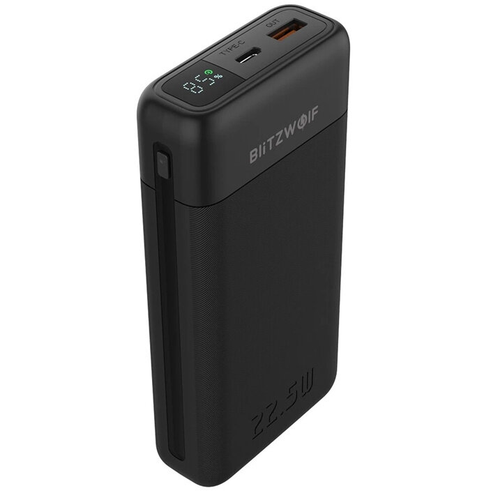 Baterie Externa BW-P22 22.5W 20000mAh 1x USB-A 1x USB-C Afisaj LED Negru