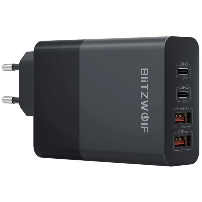 Incarcator BW-S29, 2x USB-A, 2x USB-C, 120W, Negru